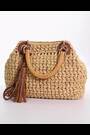 Dune London Natural Deltaz Wooden Handle Raffia Grab Bag - Image 2 of 8