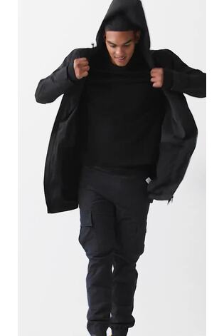 Black Long Waterproof Coat - Image 2 of 16
