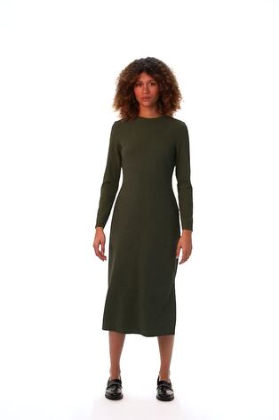 Roman Green Textured A-Line Knitted Jumper Dress - Image 2 of 6