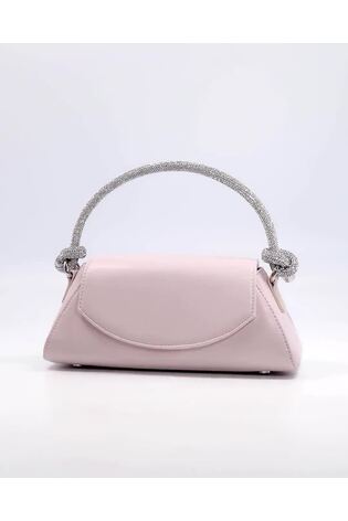 Dune London Cream Brynley Diamanté Tubular Hand Bag - Image 2 of 6