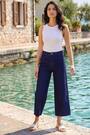 Roman Blue Wide Leg Cropped Jeans - Image 2 of 5