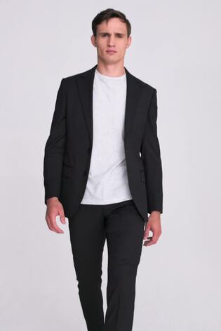 MOSS Charcoal Grey Tailored Stretch Suit: Jacket - Image 2 of 8