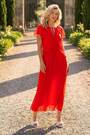 Roman Red Frill Detail Maxi Dress - Image 2 of 5