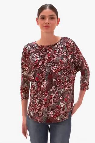 Roman Blusa floral texturizada  Stretch - Imagem 2 de 6