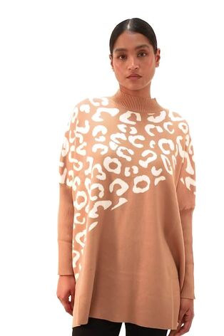 Roman Natural Leopard Print Knitted Jumper - Image 2 of 6