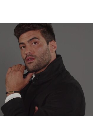 BOSS Black Gents Ares Single Braided Leather Bracelet - Image 2 of 4