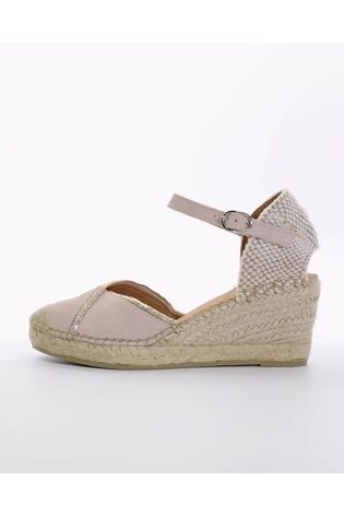 Dune London Pink Kamii Hotfix Detail Espadrilles - Image 2 of 7