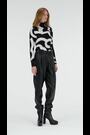 leem Black Monochrome Plissé Top - Image 2 of 6