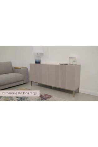 Frank Olsen White Iona 2 Door Tall Sideboard with SMART Features - Image 2 of 7