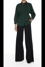 leem Green Embellished Collar Pleated Waist Blouse - Image 2 of 5