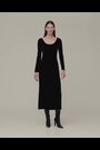 GapStudio Black Velvet Midi Dress - Image 2 of 5