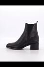 Dune London Black Pouring V Cut Elastic Heeled Boots - Image 2 of 6
