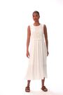 Roman White Crochet Bodice Midi Dress - Image 2 of 6