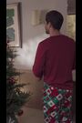 Seraphine Green & Red Print Celestial Family Matching Christmas Pyjama Set - Image 2 of 8