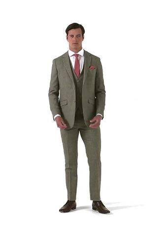 Skopes Green Jude Tweed Tailored Fit Suit Jacket - Image 2 of 5
