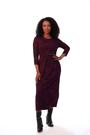 Roman Purple Petite Swirl Print Stretch Midi Dress - Image 2 of 6