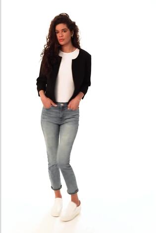 Roman Black Tailored Jacquard Jacket - Image 2 of 5