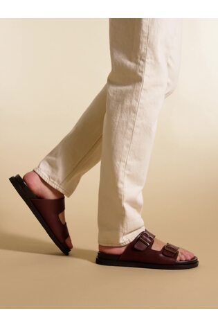 Jones Bootmaker Brown Watton Leather Slip-On Mules - Image 2 of 7