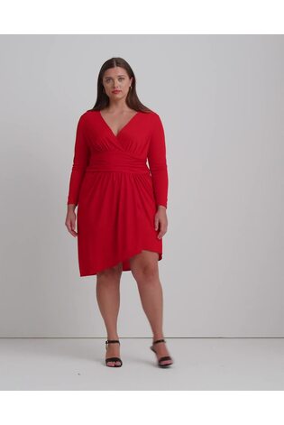 Lauren Ralph Lauren Curve Red Ruthmy Dress - Image 2 of 9