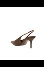 Escarpins slingback en cuir à talon mi-haut fauve - Image 2 de 8