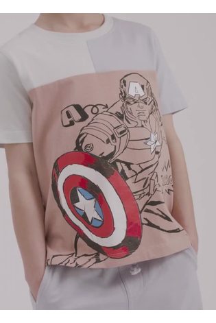 Angel & Rocket Grey Captain America Shorts - Image 2 of 5