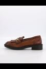 Dune London Brown Guided DD Snaffle Fringe Loafers - Image 2 of 7