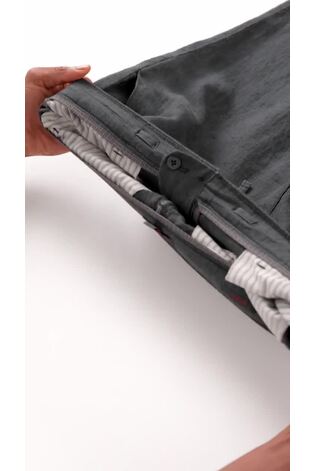 Charcoal Grey Regular Tapered Fit 100% Linen Signature Chino Trousers - Image 2 of 7