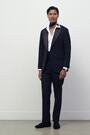 Reiss Black Royale T Velvet Tailored-Fit Suit Trousers - Image 2 of 8