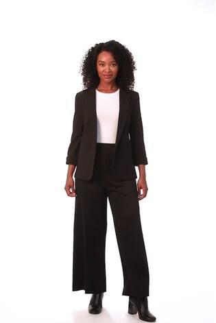 Roman Black Petite Revere Collar Stretch Jacket - Image 2 of 6