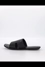 Dune London Black Initials Tumbled Leather Flat Sandals - Image 2 of 6