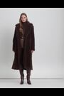 Lauren Ralph Lauren Brown Belted Fleece Wrap Coat - Image 2 of 10