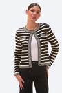 Cardigan com bolso e estampa Roman Stripe Print texturizada - Imagem 2 de 6