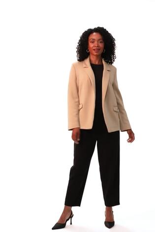 Roman Natural Petite Pocket Detail Stretch Blazer - Image 2 of 6