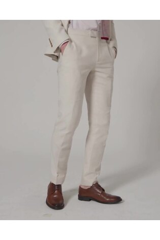 Harry Brown Cream Giacomo Cotton Linen Double Breasted Suit Jacket - Image 2 of 13