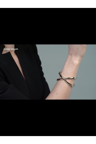 Karen Millen Statement Criss-Cross Cuff Bracelet - Image 2 of 6 Karen Millen Statement Criss-Cross Cuff Bracelet - Image 2 of 6