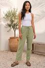 Roman Green Elasticated Waist Trousers - Image 2 of 6