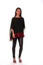Roman Red Sequin Hem Contrast Top - Image 2 of 6