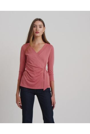 Lauren Ralph Lauren Pink Jainab Mid Sleeve Pullover Top
