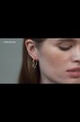 Karen Millen Gold Tone Textured Twist Hoop Earrings - Image 2 of 6