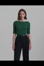 Изумрудно-зеленый - Ralph Lauren хлопковые футболки с вырезом лодочкой Lauren Judy - Изображение 2 из 7