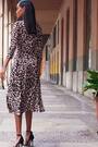 Sosandar Brown Leopard Print Twist Front Midi Dress - Image 2 of 6