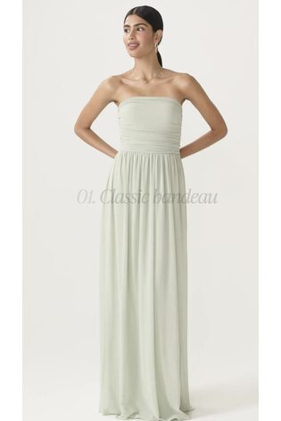 Berry Red Mesh Multiway Bridesmaid Wedding Maxi Dress - Image 2 of 10