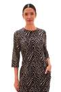 Roman Grey Animal Print Pocket Shift Stretch Dress - Image 2 of 6