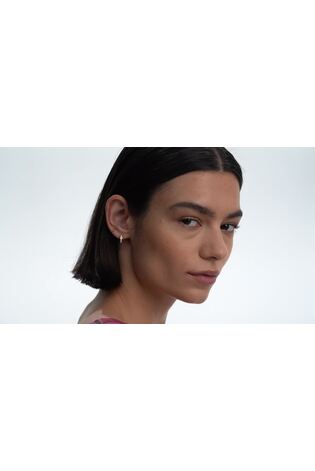 Ted Baker Gold Tone SEENITA: Crystal Small Hoop Earrings - Image 2 of 9