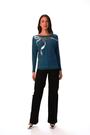 Roman Blue Plain Stretch Side Ruched Midi Dress - Image 2 of 6