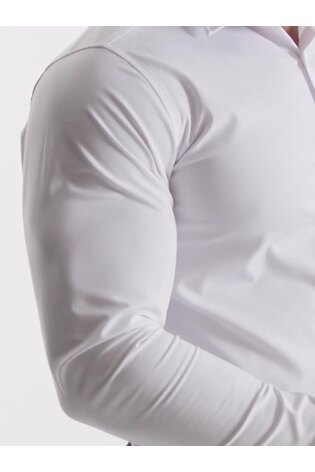Білий - Tailored Athlete Muscle Fit Dress Shirt - Image 2 of 11