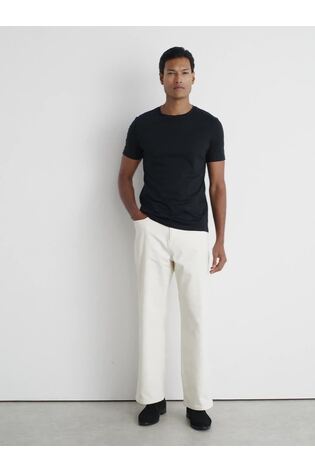 Reiss Black Count Air-Water Cotton Tailored-Fit T-Shirt - Image 2 of 7