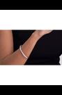 Ted Baker Silver Tone Torvi: Crystal Twist Hinged Bangle Bracelet - Image 2 of 7