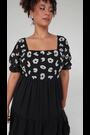 Lovedrobe Black Square Neck Animal Embellished Midaxi Dress - Image 2 of 7
