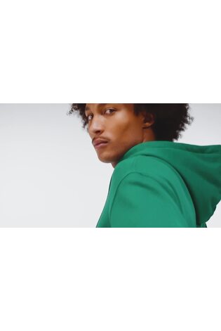 adidas Originals Green 100% Cotton Adicolor Classics Trefoil Hoodie - Image 2 of 8